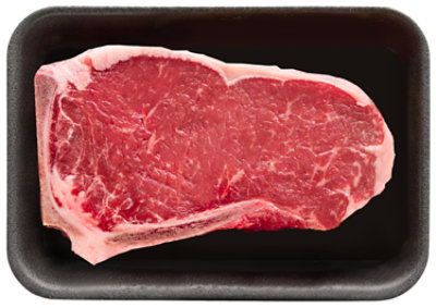 Beef Top Loin Ny Strip Steak Bone In Thin - LB - Image 1