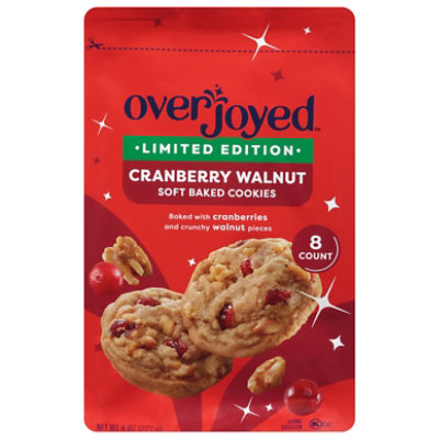 Overjoyed Soft Cranberry Walnut Cookie 8 Oz - 8 OZ