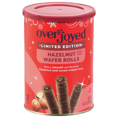 Overjoyed Hazelnut Chocolate Creme Wafer Rolls - 14.1 OZ