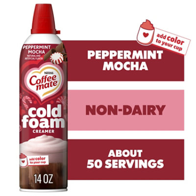 Nestle Coffee Mate Foam Creamer Peppermint 14oz - 14 OZ - Image 1
