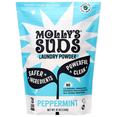 Mollys Suds Powder Laundry Peppermint 70 Loads - 47 OZ - Image 1