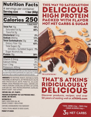 Atkins High Protein Choc Pnt Butter - 4-2.12OZ - Image 5