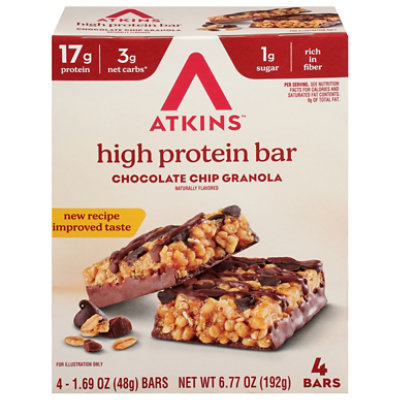 Atkins High Protein Choc Chip Grnla - 4-1.69 OZ - Image 2