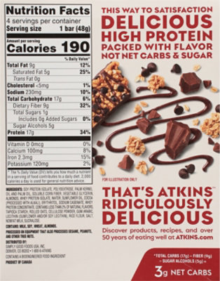 Atkins High Protein Choc Chip Grnla - 4-1.69 OZ - Image 5