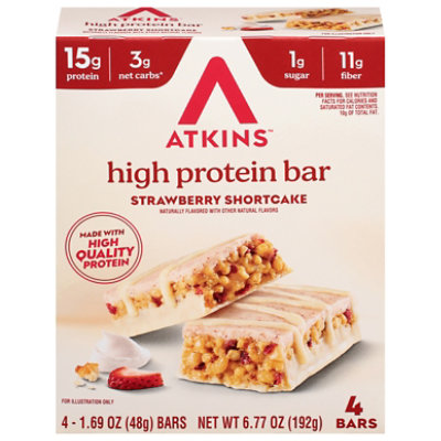 Atkins High Protein Strawberry Shrtck - 4-1.69OZ - Image 2