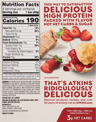 Atkins High Protein Strawberry Shrtck - 4-1.69OZ - Image 5