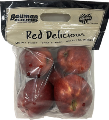 Apples Red Delicious 2lb Bag - 2 LB - Image 1