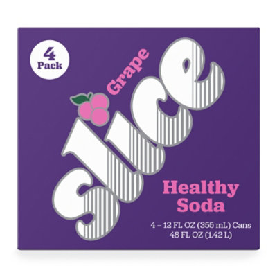 Slice Grape Healthy Soda - 4-12 FZ - Image 1