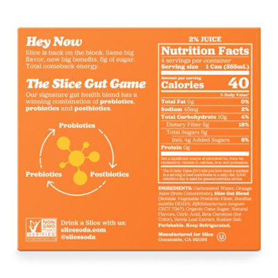 Slice Orange Healthy Soda Cans Pack - 4-12 Fl. Oz. - Image 5