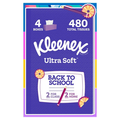 Kleenex Ultra Facial Tissue Flat Bundle Pack- 480 Count - Image 1