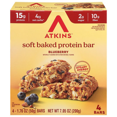 Atkins Meal Bar Soft Baked Blueberry - 4-1.76 OZ - Image 1