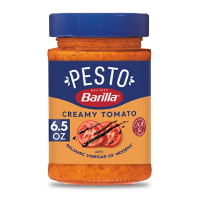 Barilla Pesto Creamy Tomato Sauce 185g Jar - 6.5 OZ - Image 1