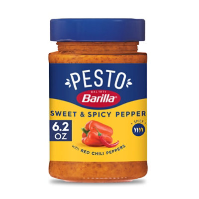 Barilla Pesto Sweet & Spicy Pepper 175g Jar - 6.2 OZ - Image 1