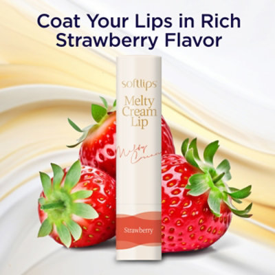 Softlips Melty Cream Strawberry Flavor Hydrating Lip Balm - 0.12 Oz - Image 4