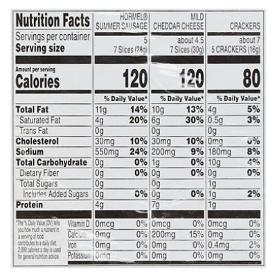 Hormel Summer Sausage & Cheese Snack Tray - 14 OZ - Image 3