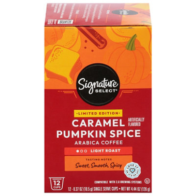 Signature Select Caramel Pumpkin Spice Coffee Pods 12 Ct - 12 CT
