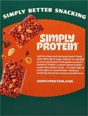 Simplyprotein Snack Bar Peanut Butter Chocolate 4ct - 5.64 OZ - Image 5