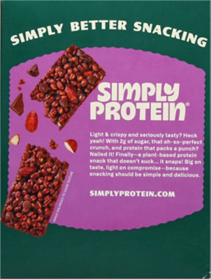 Simplyprotein Bar Snack Dark Chocolate Amd 4ct - 5.64 OZ - Image 5