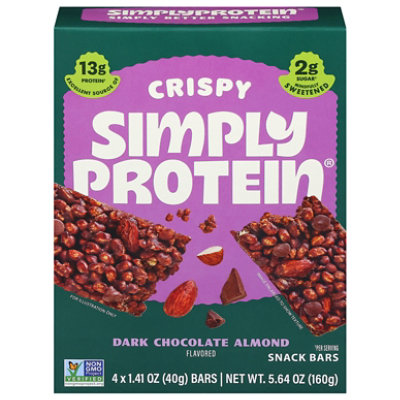 Simplyprotein Bar Snack Dark Chocolate Amd 4ct - 5.64 OZ - Image 1