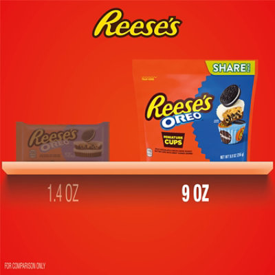 REESE'S OREO Miniatures Milk Chocolate and White Creme Peanut Butter Cups Candy Share Pack - 9 Oz - Image 5