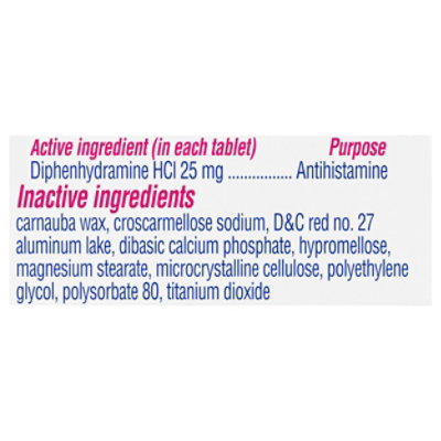 Benadryl 25 Mg Allergy Tablets 48ct - 48 CT - Image 3