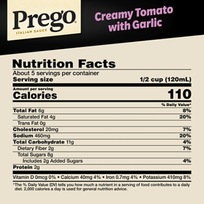 Prego Creamy Tomato Pasta Sauce With Garlic, 24 Oz - 23.75 OZ - Image 3