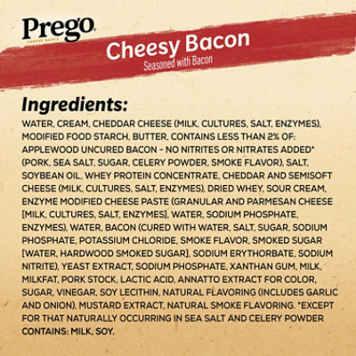 Prego Cheesy Bacon Cheddar Cheese Sauce, 14.5 Oz - 14.5 OZ - Image 5