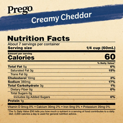 Prego Creamy Cheddar Cheese Sauce, 14.5 O - 14.5 OZ - Image 4