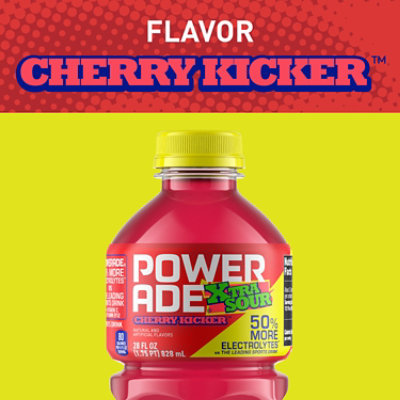 Powerade Xtra Sour Cherry Kicker 28fz - 28 FZ - Image 2