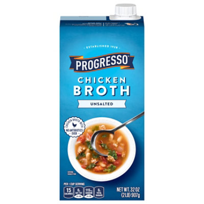 Progresso Unsalted Chicken Broth - 32 OZ