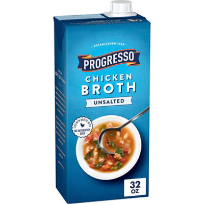 Progresso Unsalted Chicken Broth - 32 OZ - Image 1