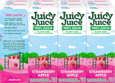 Juicy Juice Immune System Support Strawberry Apple 8/6.75oz - 100% Juice - 54 FZ - Image 5