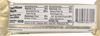 David Protein Bar Peanut Butter Chocolate Chunk - 2.05 OZ - Image 5