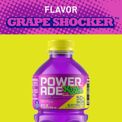 Powerade Xtra Sour Grape Shocker 28fz - 28 FZ - Image 2