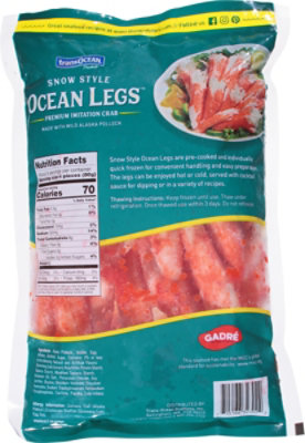 Surimi Crab Snow Legs Frozen 16 Oz - 16 OZ - Image 6
