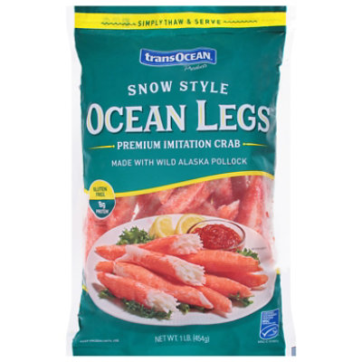 Surimi Crab Snow Legs Frozen 16 Oz - 16 OZ - Image 1