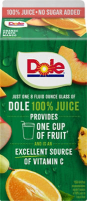 Dole 100% Chilled Orange Peach Mango Juice 52 Fz Carton - 52 FZ - Image 6