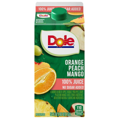 Dole 100% Chilled Orange Peach Mango Juice 52 Fz Carton - 52 FZ - Image 1