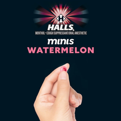 Halls Minis Watermelon Sugar Free Cough Drops 48 Pc - 48 CT - Image 2