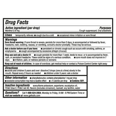 Halls Minis Cherry Sugar Free Cough Drops - 48 CT - Image 4