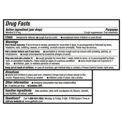 Halls Minis Honey Lemon Sugar Free Cough Drops 48 Ct - 48 CT - Image 4