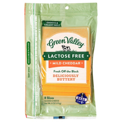 Green Valley Mild Cheddar Sliced Lf 6oz - 6 OZ - Image 2