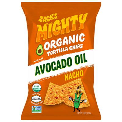 Zacks Mighty Tortilla Chips Nacho 7.5oz - 7.5 OZ - Image 2