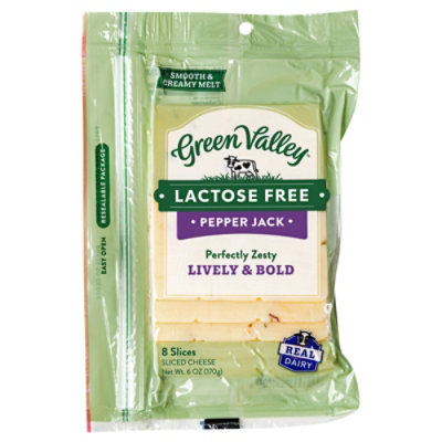 Green Valley Pepper Jack Cheese Slices Lf 6oz - 6 OZ - Image 1