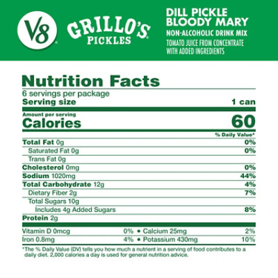 V8 Grillos Pickles Dill Pickle Bloody Mary Mix - 48 FZ - Image 4