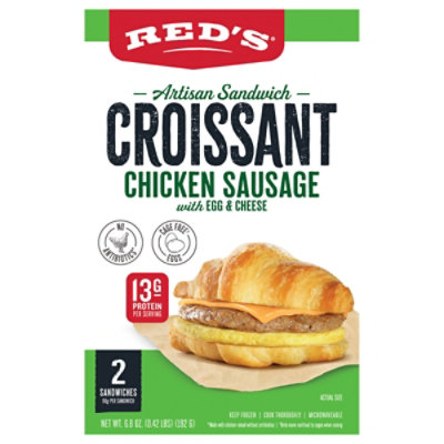 Reds Croissant Chicken Sausage Egg Cheese - 6.8 OZ - Image 1