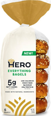 Hero Bread Everything Bagels - 5 - 13.2 Oz - Image 1