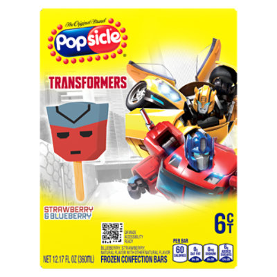 Popsicle Ice Cream Transformers Facepiece, 12.17 Fz, 6 Count - 12.17FZ