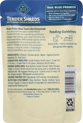 Blue Buffalo Shreds Chicken Natural Wet Dog Food - 2.5 OZ - Image 4