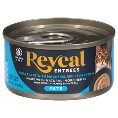 Reveal Tuna Fillet With Mackerel Recipe Pate Cat Food - 2.47 OZ - Image 1